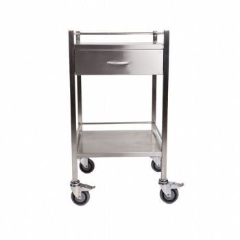 STAINLESS STEEL TROLLEY Single - 1 Drawer 500 x 500 x 900mm **BULKY**