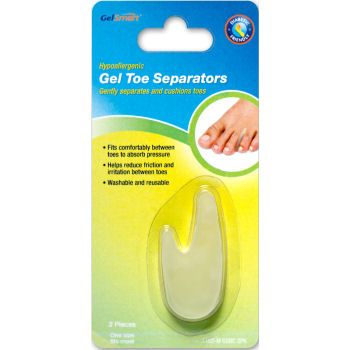 GELSMART GEL TOE SEPARATORS Retail Blister Pack of 2 (1102) THE END SALE HALF PRICE