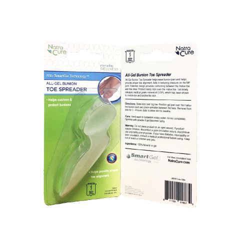 NATRACURE ALL-GEL BUNION TOE SPREADER Retail Blister Pack of 1 (1315) THE END SALE HALF PRICE