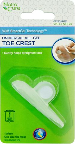 NATRACURE UNIVERSAL ALL GEL TOE CREST Fits L or R Retail Blister Pack of 1 (3035) THE END SALE HALF PRICE