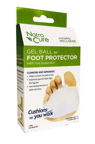NATRACURE 1314-M 2 in 1 GEL BALL OF FOOT PROTECTOR w Separator Per Pair One Size Retail Box THE END SALE HALF PRICE