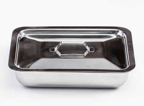 WEST STAR STAINLESS STEEL TRAY with LID 152 x 203mm