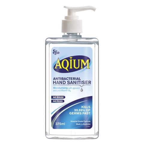 AQIUM GEL ANTIBACTERIAL HAND GEL 375ml *DANGEROUS GOODS CLASS 3*