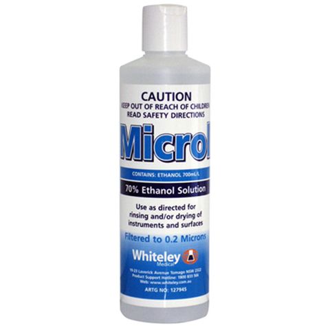 MICROL 70% ETHANOL SOLUTION 500ml *DANGEROUS GOODS CLASS 3*