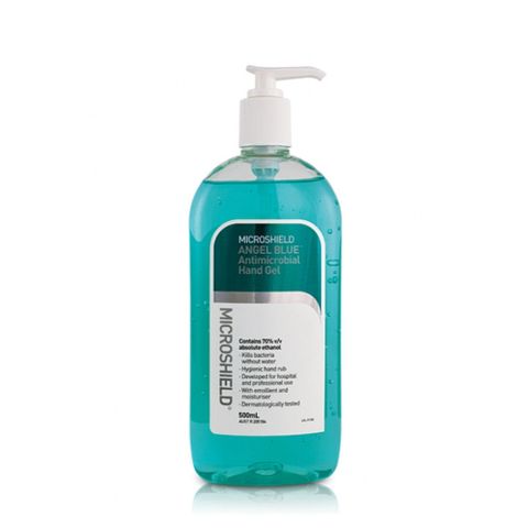 MICROSHIELD ANGEL BLUE Antimicrobial Hand Gel 500ml *DANGEROUS GOODS CLASS 3*