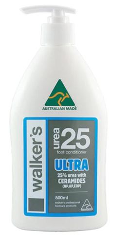 WALKER'S ULTRA UREA-25 HEEL CONDITIONER - FOOT CREAM 500ml Pump