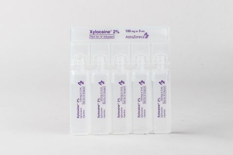 STRIP of 5 XYLOCAINE PLAIN POLYAMPS 2% 5ml