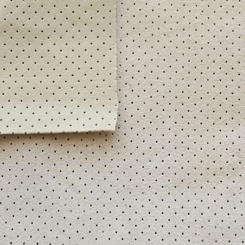 LEATHERTEC MICROFIBER COVER MATERIAL - GREY PERFORATED 1.4 x 1m