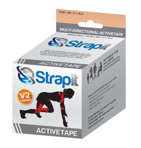 STRAPIT ACTIVETAPE 7.5cm x 5m TAN  * SPECIAL ORDER ITEM *