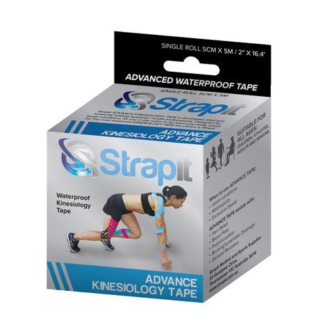 STRAPIT ADVANCE KTAPE 5cm x 5m BLACK (SILVER BOX)