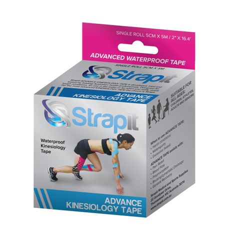 STRAPIT ADVANCE KTAPE 5cm x 5m PINK (SILVER BOX)