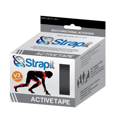 STRAPIT ACTIVETAPE 10cm x 5m BLACK  * SPECIAL ORDER ITEM *