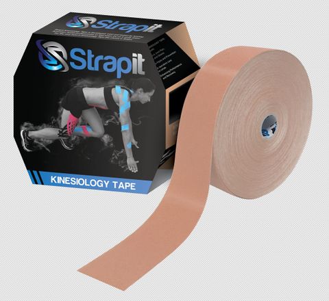 STRAPIT KINESIOLOGY TAPE 5cm x 31.5m TAN (LARGE BLACK BOX)