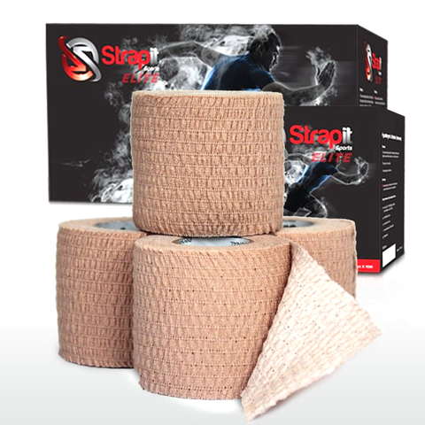 STRAPIT PREMIUM STRETCH BAND LIGHT Tan 50mm x 6.9m per Roll