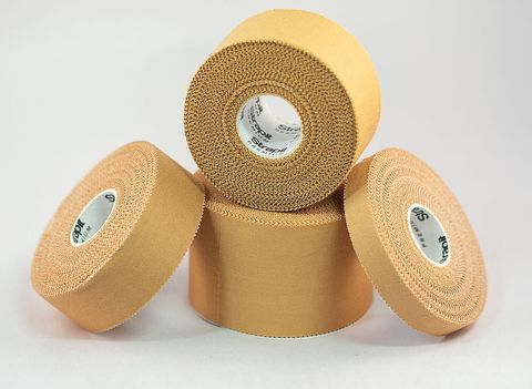 STRAPIT PREMIUM SPORTS STRAPPING TAPE Tan 12.5mm x 13.7m per Roll