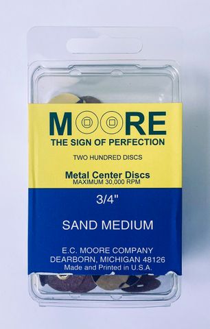 MOORES PAPER DISCS SAND 3/4 Medium Pack of 200