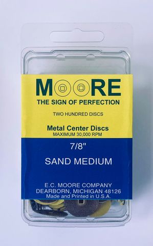MOORES PAPER DISCS SAND 7/8 Medium Pack of 200