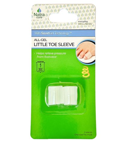 NATRACURE ALL-GEL LITTLE TOE SLEEVE Retail Blister Pack of 2 (1026)