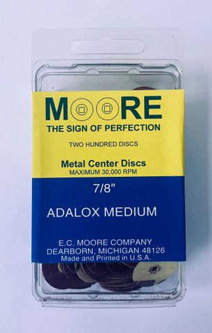MOORES ADALOX H-DUTY DISCS 7/8 Medium Box of 200 - TEMPORARILY OUT OF STOCK