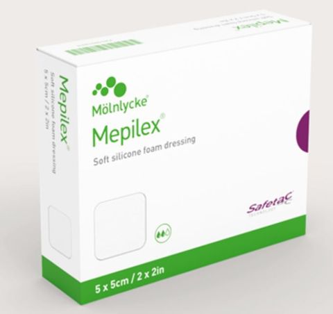 MEPILEX STANDARD DRESSING 5 x 5cm. Box of 5.
