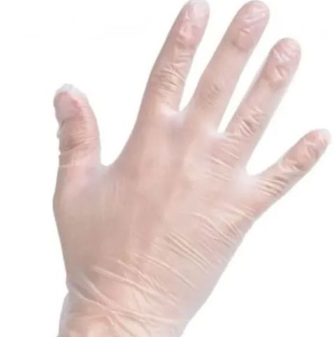 ** VINYL ** SAFEBASICS MEDICAL Powder Free Clear Vinyl Gloves - S - SMALL Box 100 - OUT OF STOCK