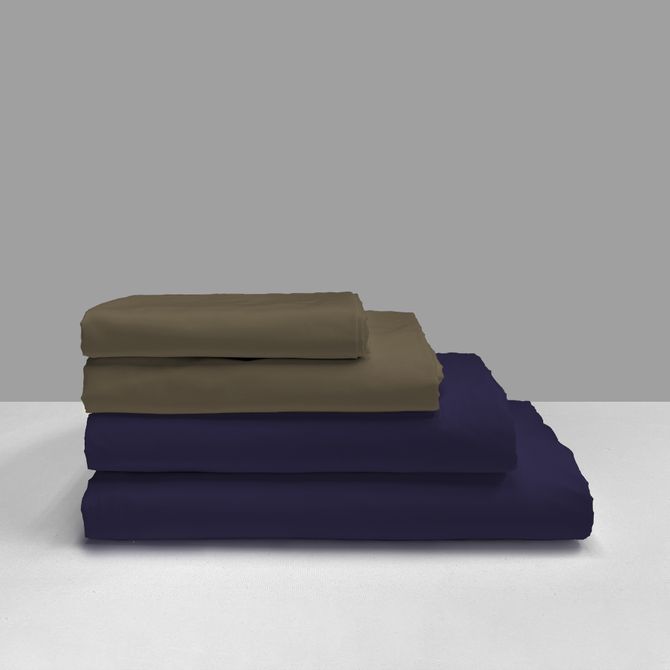 Navy Single Fitted Sheet, 92 x 190 x 30cm.