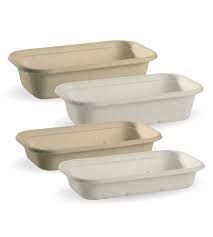 Rectangular Sugarcane Trays & Lids