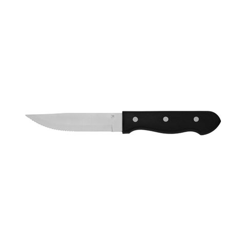 TABLEKRAFT STEAK KNIFE JUMBO POINTED TIP S/S w/BLK HDL 255mm (*20674*) = PACK OF 12 X EACHES