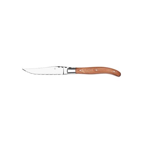 TABLEKRAFT PARIS STEAK KNIFE WOOD PAKAWOOD POINTED TIP S/S (*20644*) = PACK OF 12 X EACHES