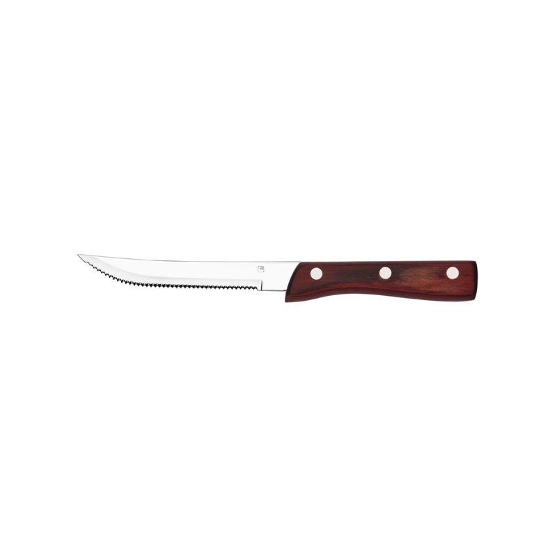 TABLEKRAFT STEAK KNIFE JUMBO PTD TIP PAKKAWOOD SET 8pc 223mm (*20676-8*) =  1 X SET