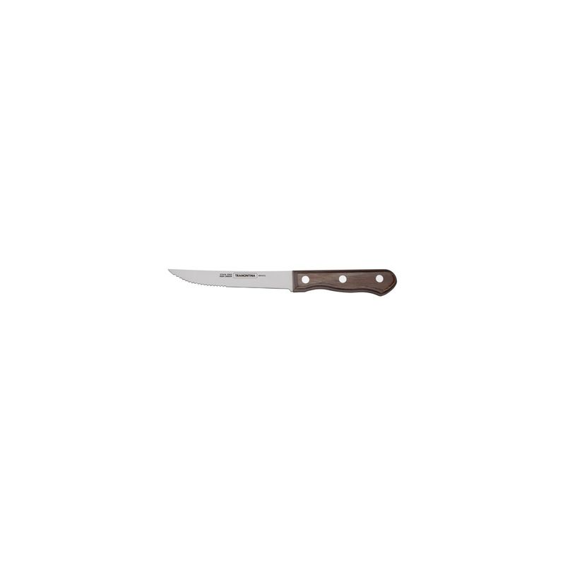 POLYWOOD 5" JUMBO STEAK KNIFE 11-SERRATED NARROW BROWN (*TM21411/095*) = PACK OF 12 X EACHES