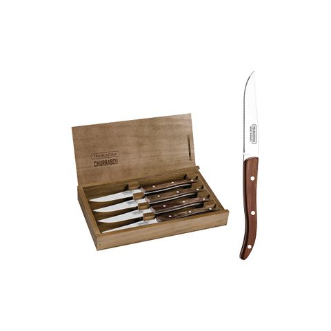 CHURRASCO PREMIUM FSC CERTIFIED 4PCS PAISANO KNIVES SET (*TM29899/517*) =  1 X SET