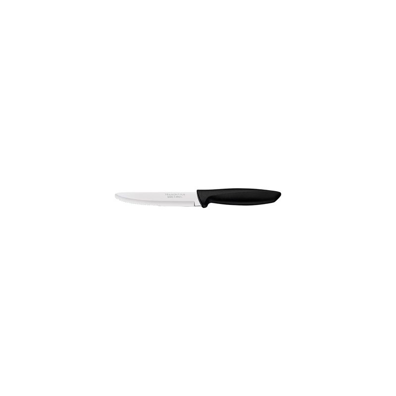 TRAMONTINA PLENUS 5" STEAK KNIFE 21-SERRATED WIDE BLACK PP (*TM23421/005*) = PACK OF 12 X EACHES