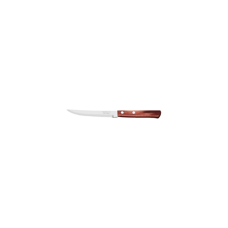 TRAMONTINA POLYWOOD 5" STEAK KNIFE-SERRATED NARROW RED (*TM21100/475*) = PACK OF 12 X EACHES