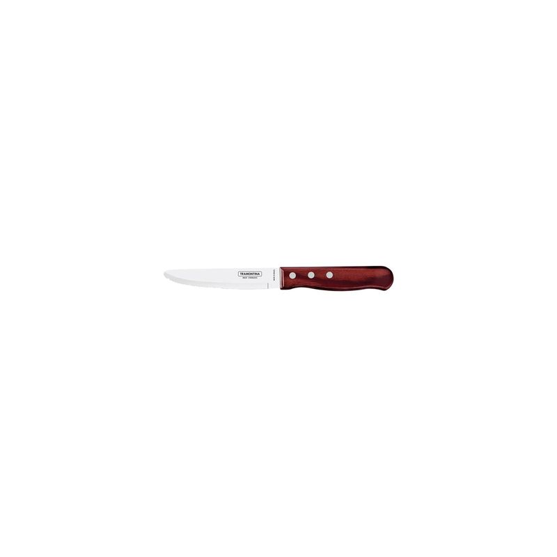 TRAMONTINA POLYWOOD 5" STEAK KNIFE 15-SERRATED WIDE RED (*TM21115/075*) = PACK OF 12 X EACHES