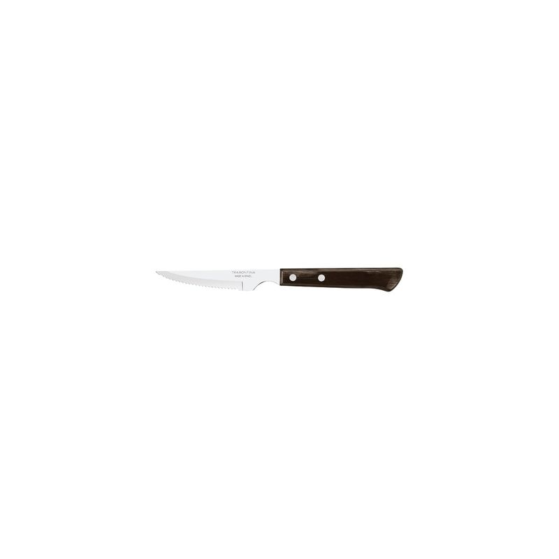 TRAMONTINA POLYWOOD 4" STEAK KNIFE 9-SERRATED NARROW BROWN (*TM21109/094*) = PACK OF 12 X EACHES