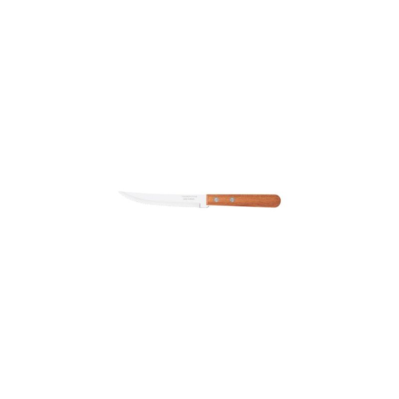 TRAMONTINA DYNAMIC 5" STEAK KNIFE-SERRATED NARROW WOOD (*TM22300/405*) = PACK OF 12 X EACHES