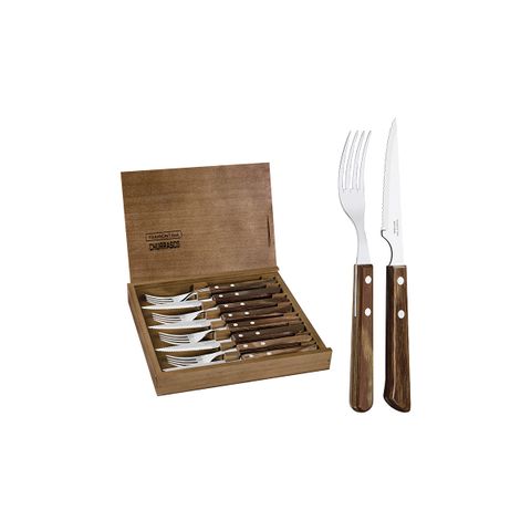 CHURRASCO PREMIUM FSC CERTIFIED 8PCS VANIERA CUTLERY SET (*TM29899/502*) =  1 X SET