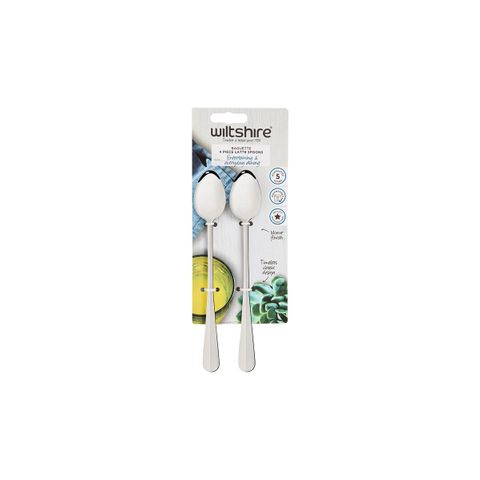 WILTSHIRE BAGUETTE LATTE SPOON 4PC SET (*WLT50576*) = PACK OF 4 X SETS