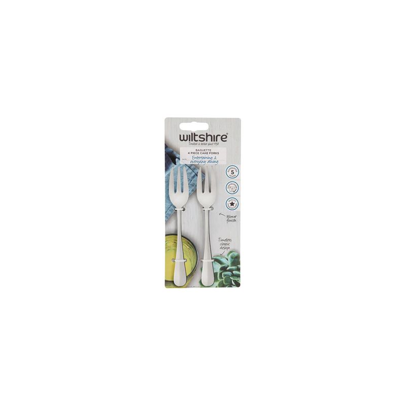 WILTSHIRE BAGUETTE CAKE FORK 4PC SET (*WLT50575*) = PACK OF 4 X SETS