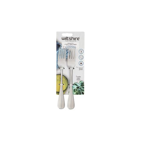 WILTSHIRE BAGUETTE TABLE FORK 4PC SET (*WLT50570*) = PACK OF 4 X SETS