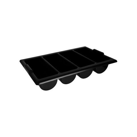 CHEF INOX CUTLERY BOX BLK 4 COMPARTMENT L550xW330xH100mm (*03640-BK*) =  1 X EACH