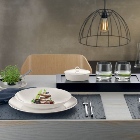 BAUSCHER PURITY ASYMMETRIC COUPE PLATE 240mm (*BHS6691824*) = PACK OF 6 X EACHES