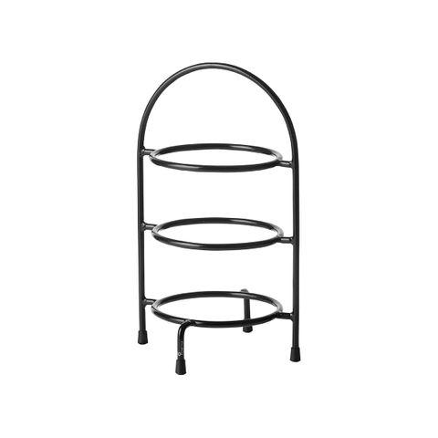 CHEF INOX 3-TIER ROUND DISPLAY STAND155x185x350mm BLACK (*07703*) =  1 X EACH