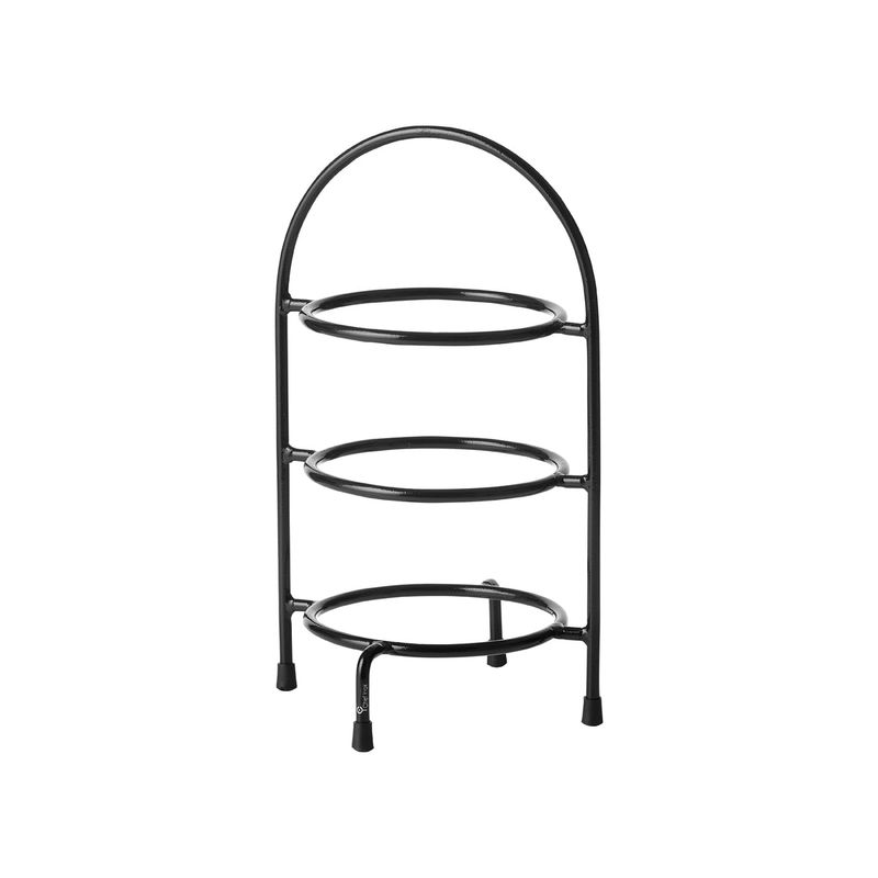 CHEF INOX 3-TIER ROUND DISPLAY STAND155x185x350mm BLACK (*07703*) =  1 X EACH