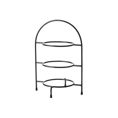 CHEF INOX 3-TIER ROUND DISPLAY STAND 195x285x440mm BLACK (*07705*) =  1 X EACH