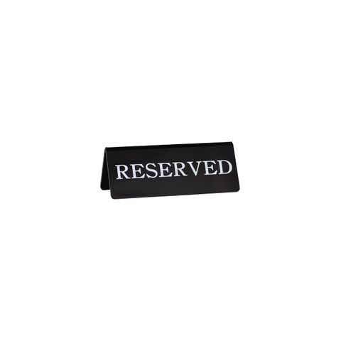 CHEF INOX SIGN "RESERVE" DOUBLE-SIDE BLK 15x5mm (*08600-BK*) = PACK OF 10 X EACHES