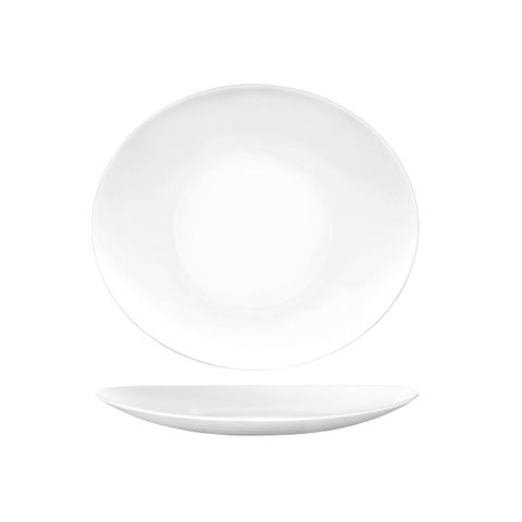 PROMETEO OVAL COUPE PLATTER 270x240mm WHITE (4.90400) (*350-034*) = PACK OF 24 X EACHES