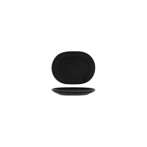 RIMMED OVAL PLATTER-157mm AURA MATT BLACK (994815) (*97441*) = PACK OF 6 X EACHES