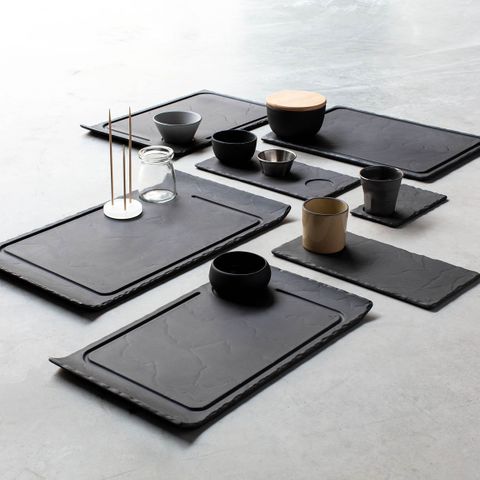REVOL BASALT STEAK PLATE 330x240mm SLATE SUITS LINER 93723 (*93722*) = PACK OF 3 X EACHES